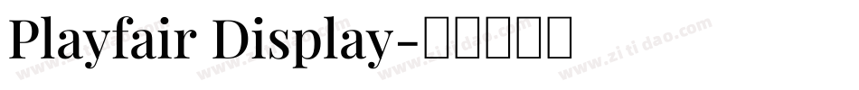 Playfair Display字体转换